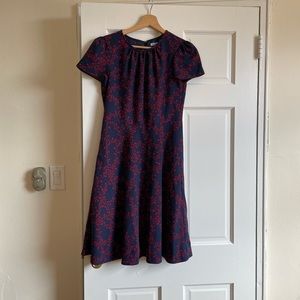 Draper James navy blue floral dress